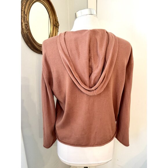 J. Jill purejill Organic Cotton Cardigan Button Closure SP S Pink Oversized - Picture 10 of 11